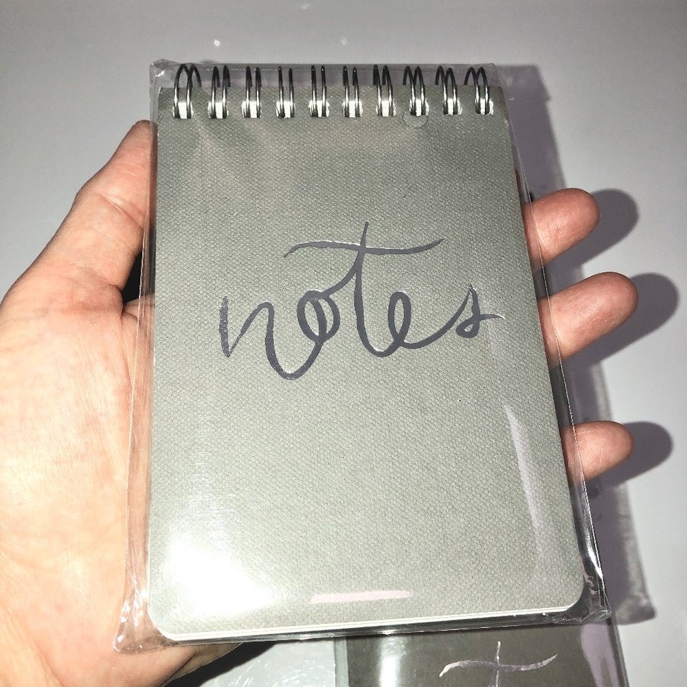 MSPCI Set of 4 Luxe Holiday Mini Journals Silver Spiral 100 Sheet Note Pads NEW!